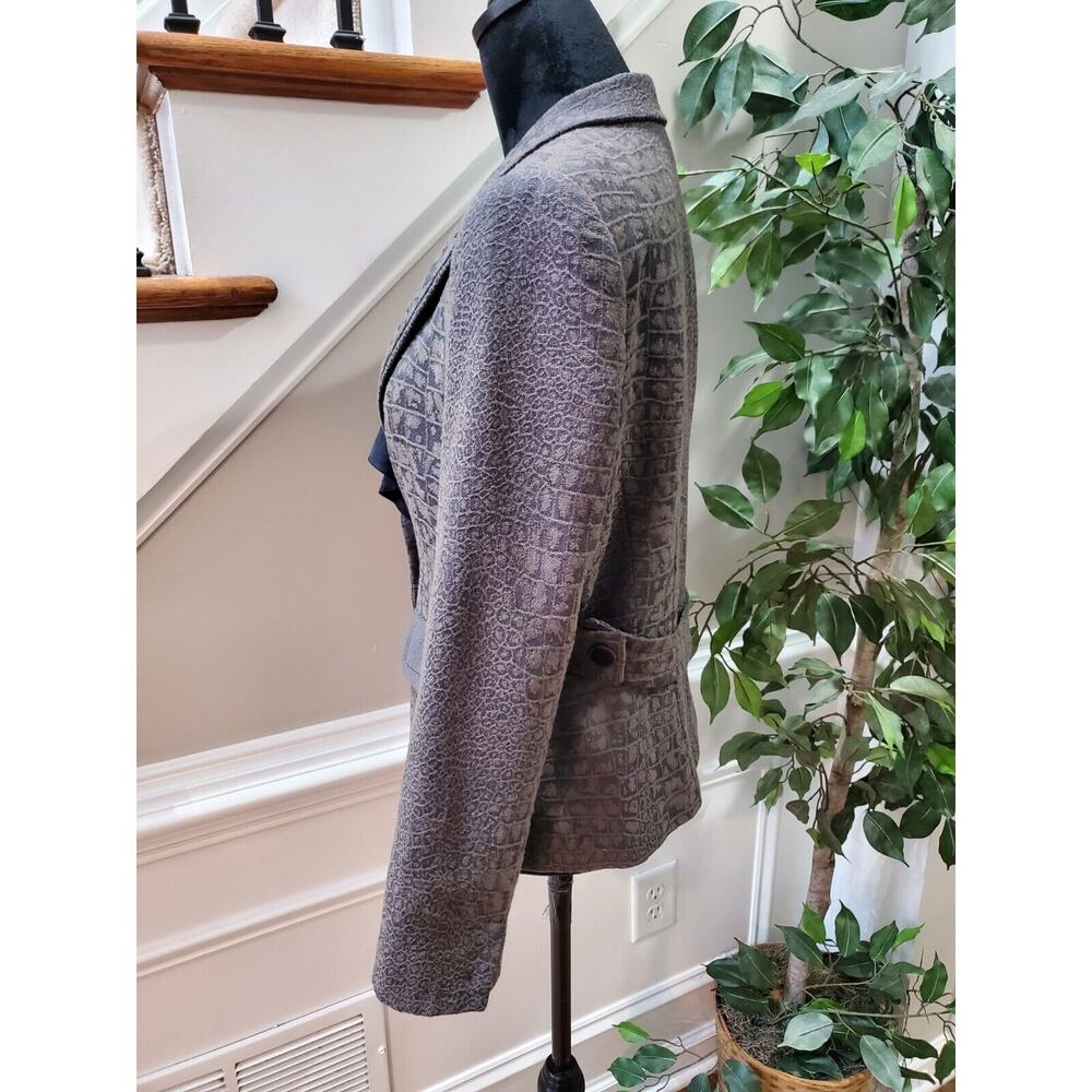 Thee Women's Gray Polyester Long Sleeve Single Breasted Casual Jacket Blazer M - Picture 2 of 13